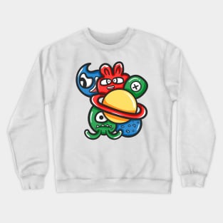 Alien Monster Doodle Crewneck Sweatshirt